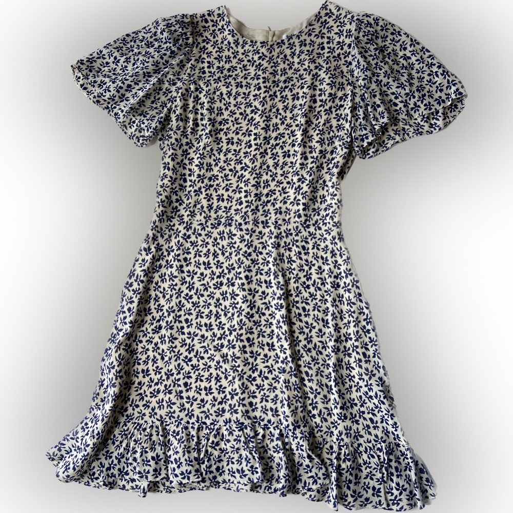 Reformation New W/O Tags Soft white and Navy Print, Size 6
